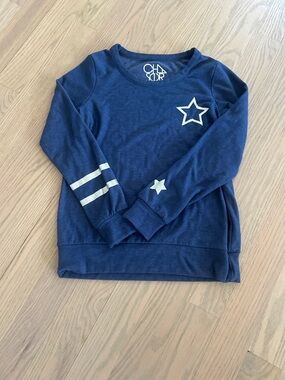 Chaser Navy Star Graphic Sweatshirt